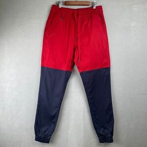 Publish Brand Mens Colorblock Jogger Pants Red Navy Blue Size 32 Streetwear NWT